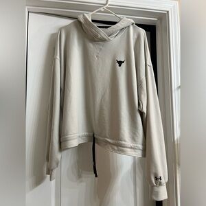 Under Armour Project Rock Women's Cream pullover size XL